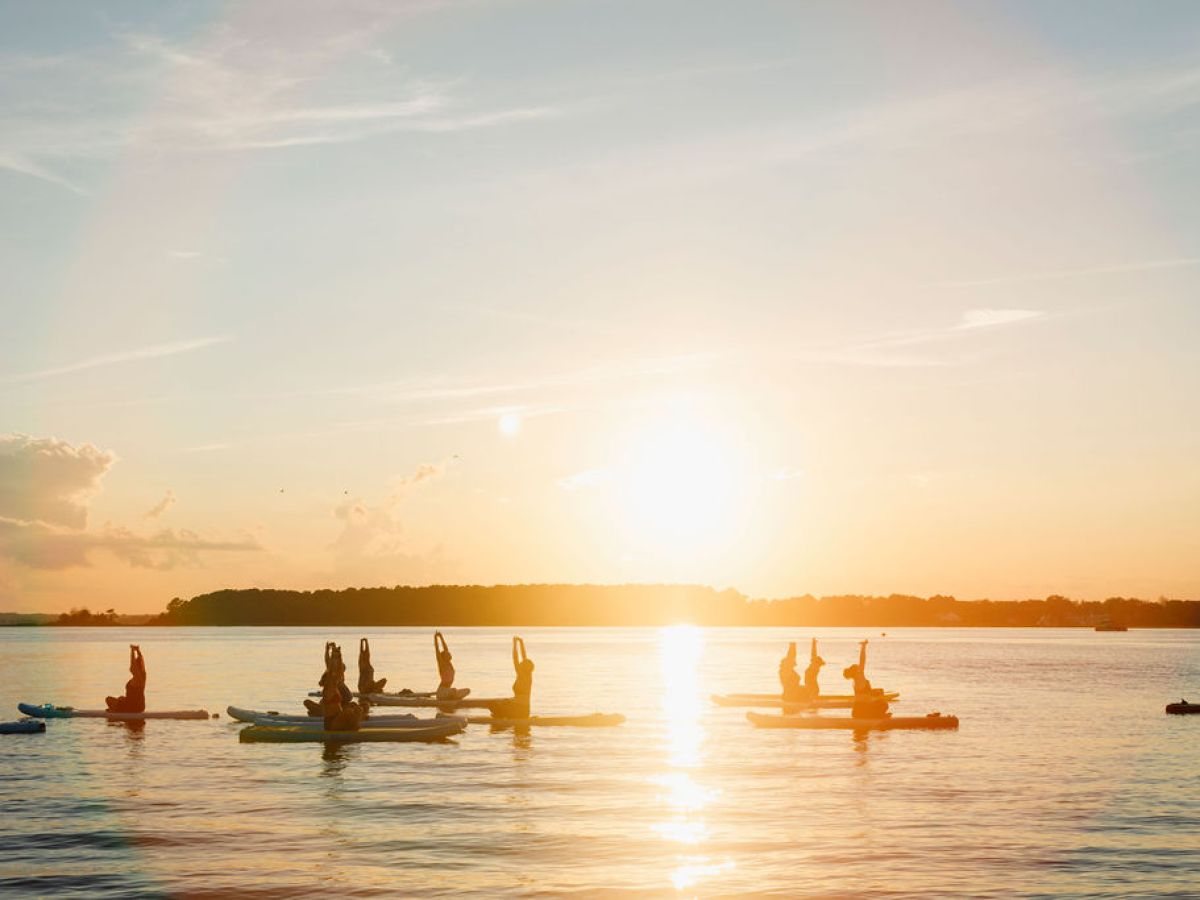 Yoga Class On Paddleboards