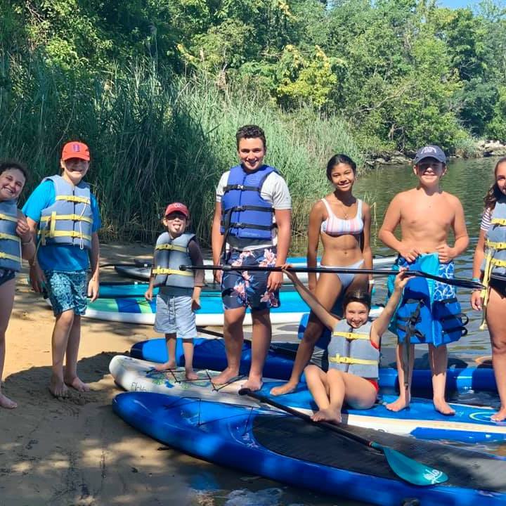 a group of people on a boat